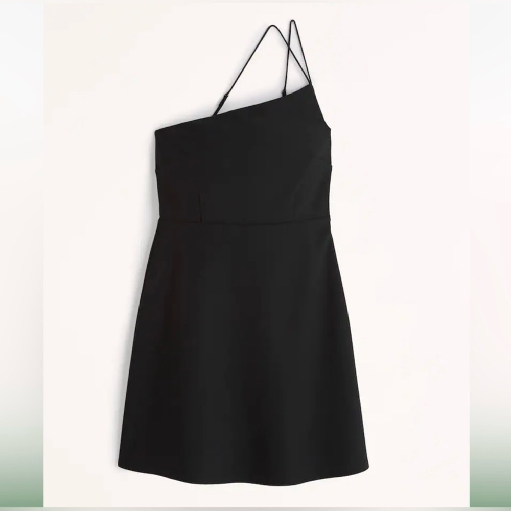 Black One-Shoulder Abercrombie Skort Dress